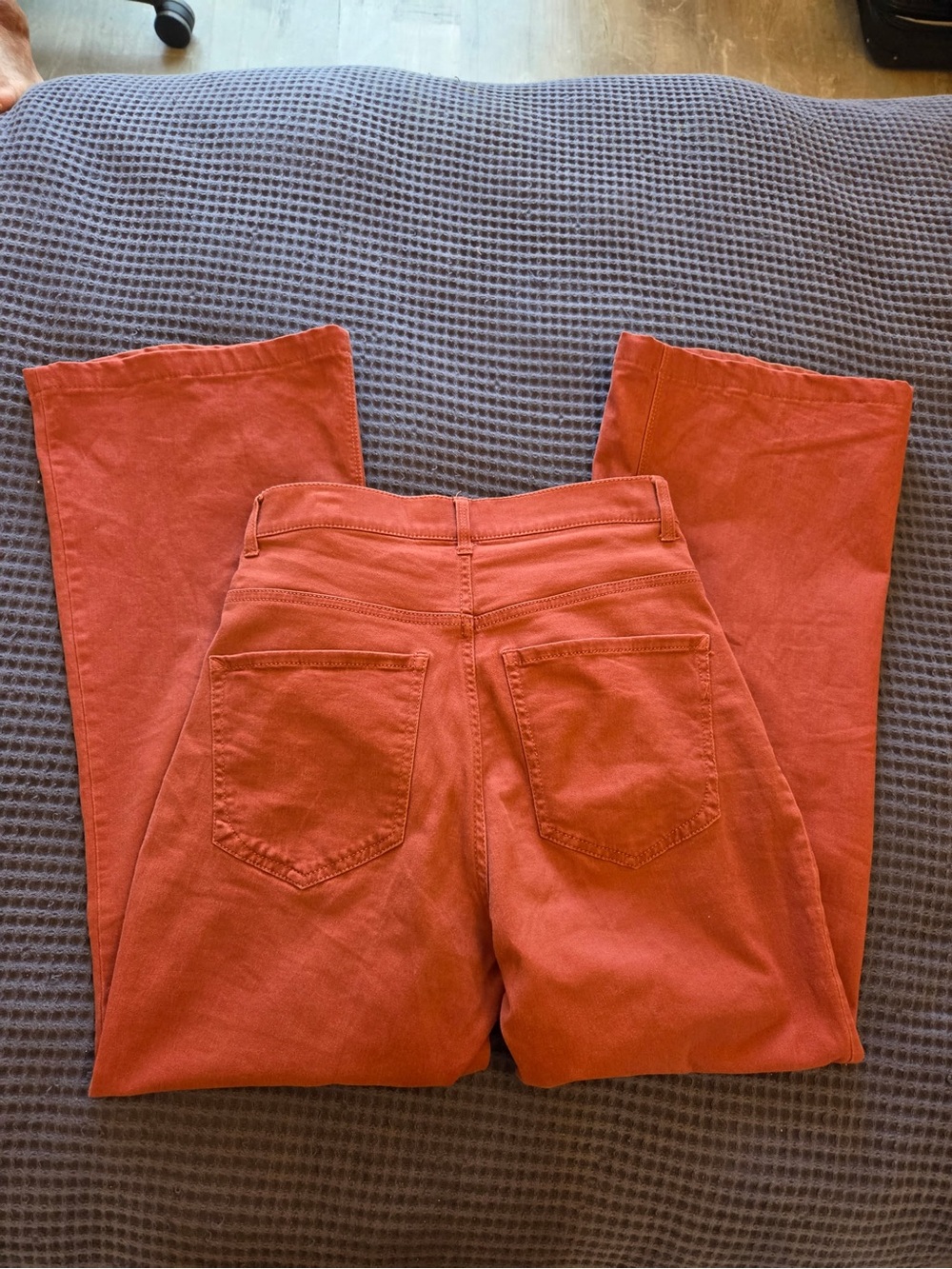 Express Extreme High Rise Brick-Red Jeans 0 Regular - Picture 4 of 9